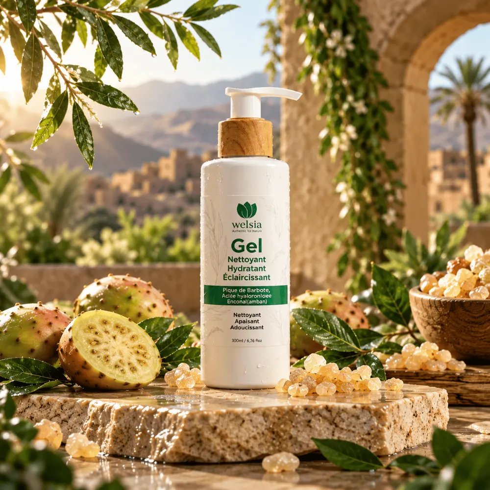 جل منظف بالهيليارونيك أسيد واللبان (Gel Nettoyant Welsia) – 100ml